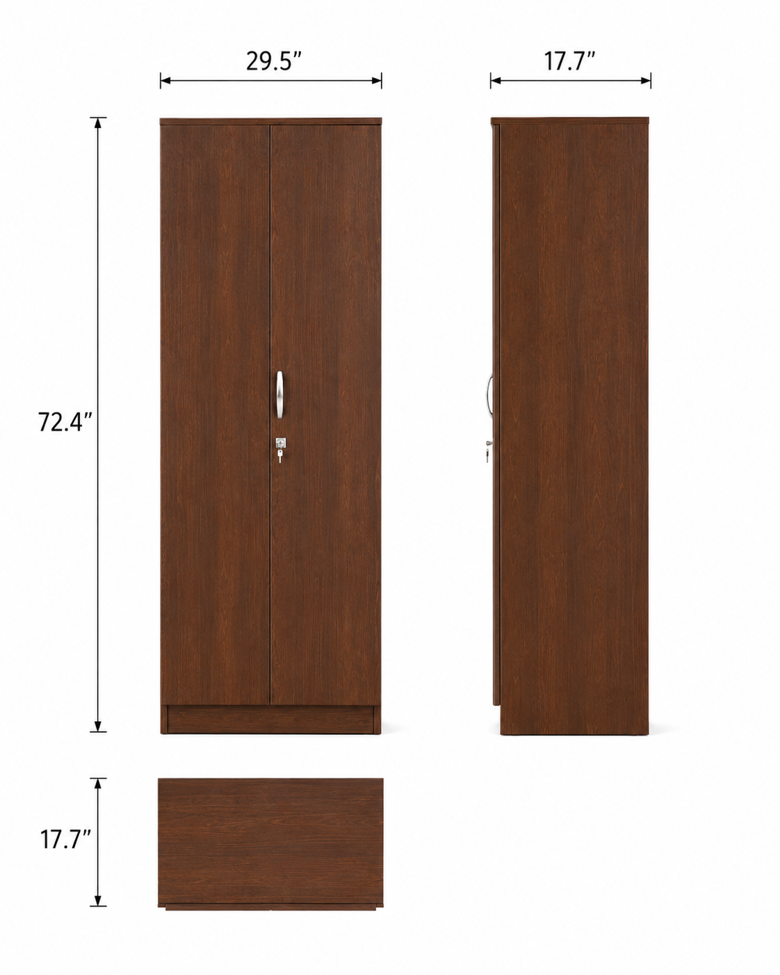 2 Door Wardrobe (Without Mirror) - Image 2
