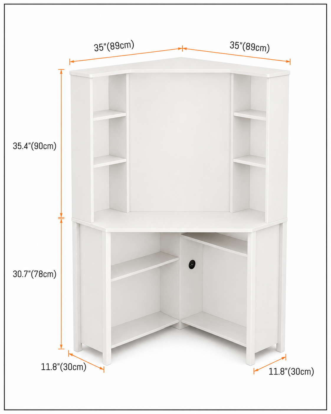 Corner Study Table with Bookshelf - Image 2